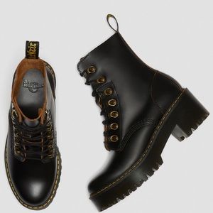 LEONA WOMEN'S VINTAGE SMOOTH LEATHER HEELED BOOTS